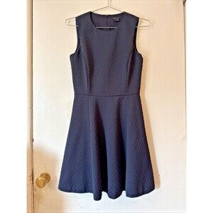 Theory Textured Dress Navy Blue Sleeveless | Women's Sz. 2